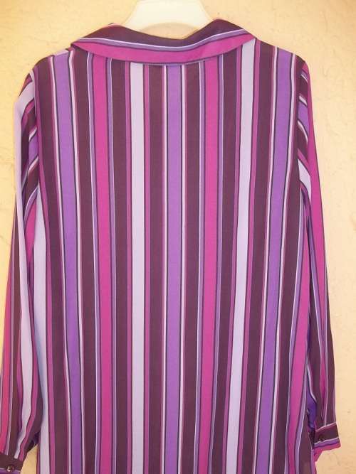 MULTICOLOURED MERIEN HALL CLASSICS SHIRT WITH BOLD STRIPES - Size !0 (34)
