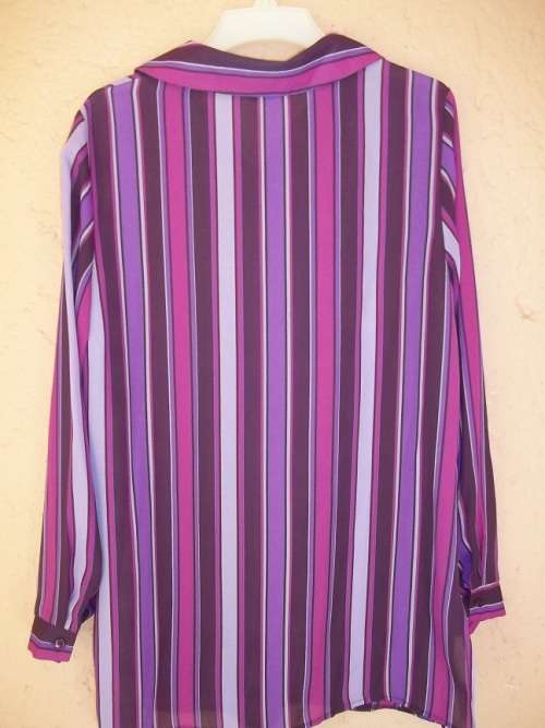 MULTICOLOURED MERIEN HALL CLASSICS SHIRT WITH BOLD STRIPES - Size !0 (34)