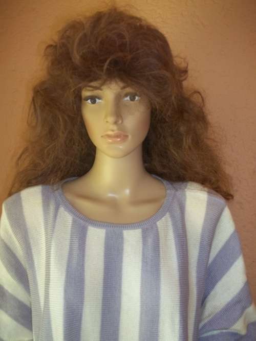 CARADA LILAC STRIPED LONG LINE VINTAGE SWEATER - SIZE 36