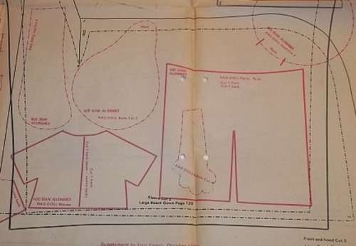 GOING PLACES - FOR 30 cm SINDY VINTAGE FASHION DOLL- A SMART SUIT FOR SINDY - FULL SIZE PATTERN