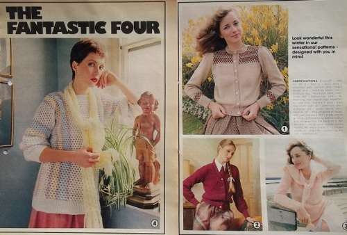 THE FANTASTIC FOUR - LOOK WONDERFUL THIS WINTER IN THESE SENSATIONAL PATTERNS FROM LIVING & LOVING