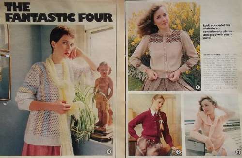 THE FANTASTIC FOUR - LOOK WONDERFUL THIS WINTER IN THESE SENSATIONAL PATTERNS FROM LIVING & LOVING