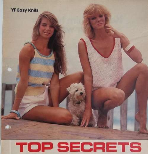 TOP SECRETS - SLEEVELESS TOPS FOR DAY OR NIGHT -  KNITTED WITH JAEGER FLAMME to fit 86 - 97 cm