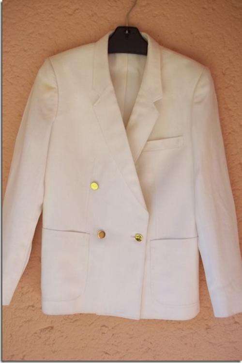Stunning Miss Cassidy White Linen Blazer / Jacket - Size 32