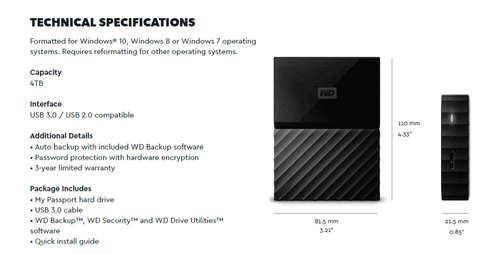 4TB EXTERNAL HARD DRIVE