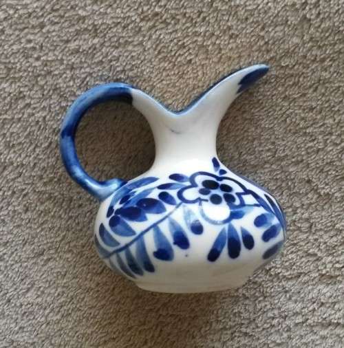 Vintage DELFT Blue Hand-painted Small Bulb Shaped Jug - Made In Holland! - For the Collector!