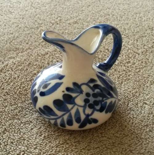 Vintage DELFT Blue Hand-painted Small Bulb Shaped Jug - Made In Holland! - For the Collector!