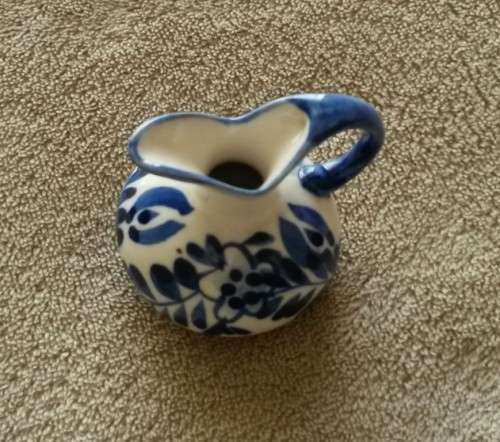 Vintage DELFT Blue Hand-painted Small Bulb Shaped Jug - Made In Holland! - For the Collector!