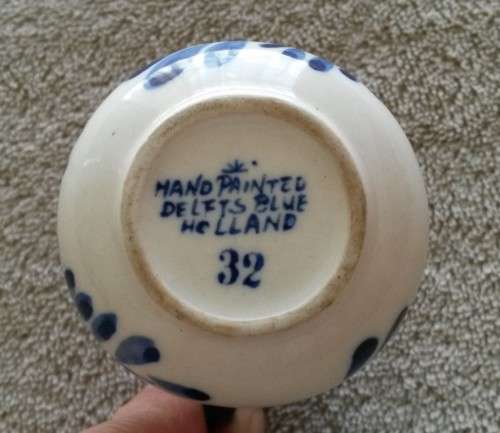 Vintage DELFT Blue Hand-painted Small Bulb Shaped Jug - Made In Holland! - For the Collector!