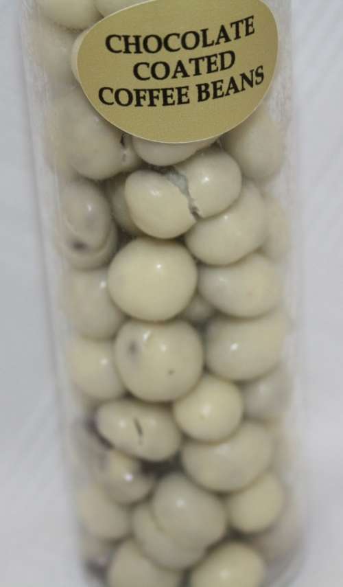 CHOCOLATE Coated ARABIAN Coffee Beans!! White or Dark Choc - 50g Coffee Beans per Bottle!