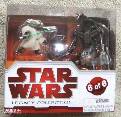 *SALE* Star Wars 3 3/4" Legacy Collection - Yoda with Destroyer Droid - (2Pack by Hasbro)