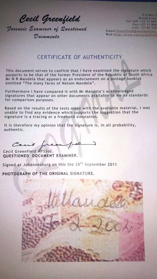 Rare Signed Many Faces of Mandela with Certificate of Authenticity