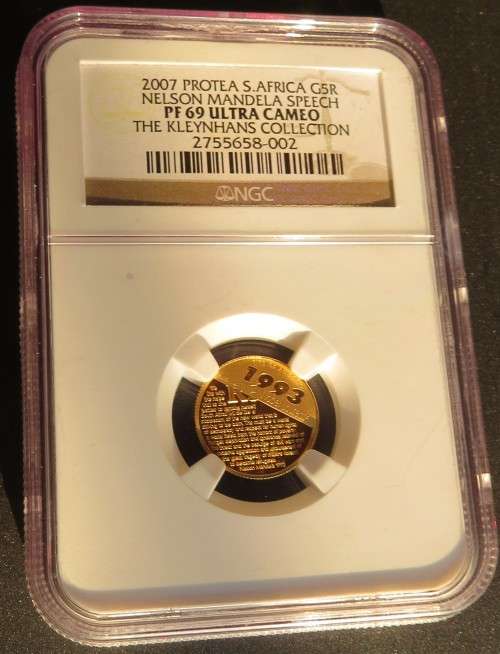 The Kleynhans Collection PF 69 ULTRA CAMEO Nelson Mandela Speech RARE