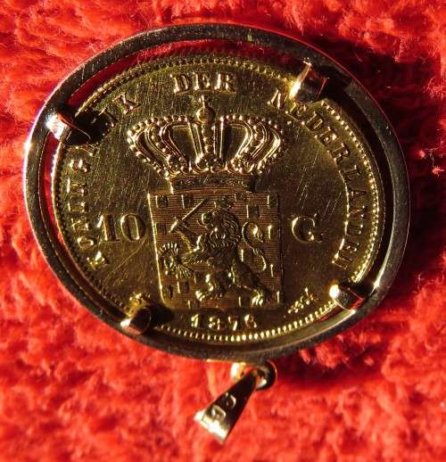 1876 GOLD VERY RARE KONING WILLEM DE 3DE