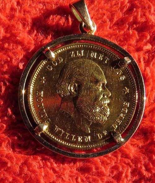 1876 GOLD VERY RARE KONING WILLEM DE 3DE