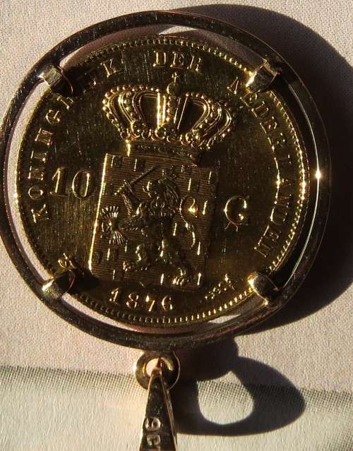 1876 GOLD VERY RARE KONING WILLEM DE 3DE