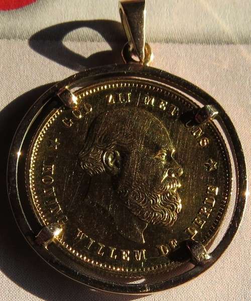 1876 GOLD VERY RARE KONING WILLEM DE 3DE