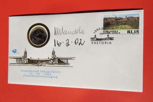 NELSON MANDELA SIGNED WITH SERT.