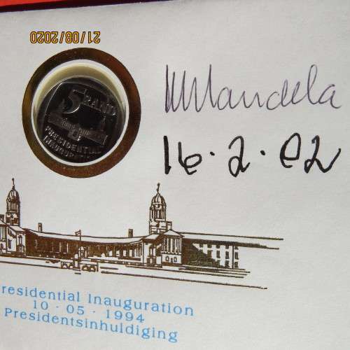 NELSON MANDELA SIGNED WITH SERT.