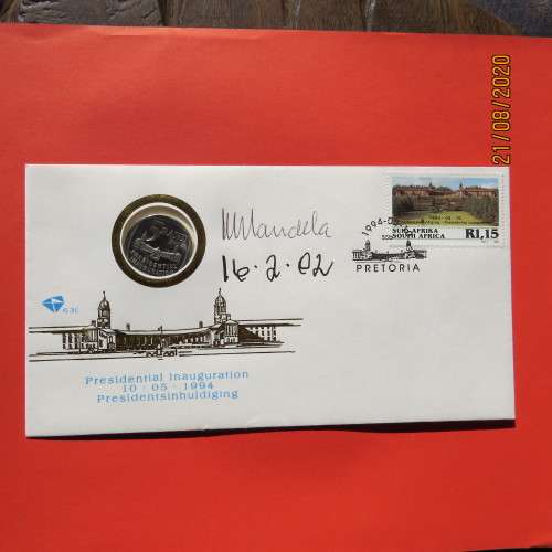 NELSON MANDELA SIGNED WITH SERT.