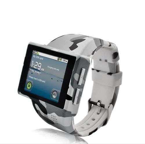 Android Phone Watch "Rock" - 2 Inch Capacitive Screen, 8GB Micro SD, 2MP Camera (ACU Camouflage)