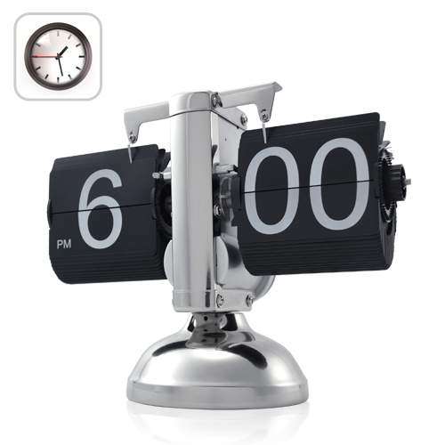Retro Flip Down Clock - Internal Gear Operated