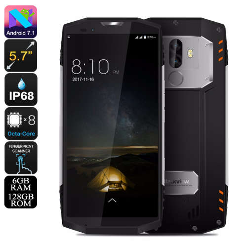 Blackview BV9000 Pro Rugged Phone- 13MP Cam,6GB RAM,Octa-Core CPU,IP68,Android 7.1,4180mAh (Silver)