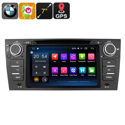 BMW 3 Series Android Car Stereo - GPS, Hands Free, Wi-Fi, Android 6.0, 4G Support, CAN BUS, 7 Inch D