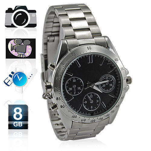 Spy Camera Watch - All-Metal Watch With 8GB Memory