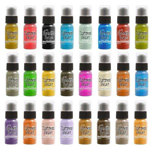 Tim Holtz Distress Paint Kit 2 (moved lawn, seedless preserves, spiced marmalade) Less 10%