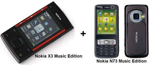 Nokia X3 Music Edition + Nokia N73 Music Edition