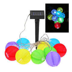 Solar Power 10LED Lantern Fairy Multicolor Light String