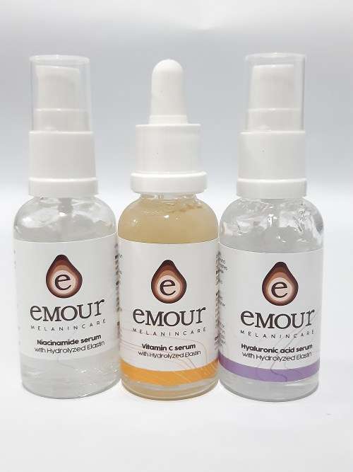 Vitamin C serum, Niacinamide serum and Hyaluronic acid serum