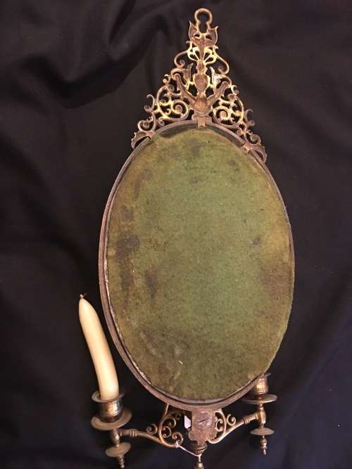 A stunning Victorian Brass Beveled Mirror
