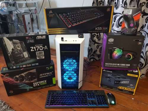 Desktop Gaming PC- I7 6700 3.4GHz - 512GB SSD - 4TB HARD DRIVE - GTX 1060 + (Monitor,Keyboard,Mouse)