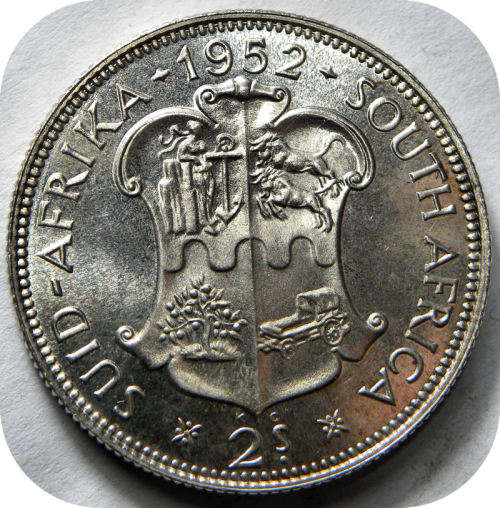Top Grade SA Union: Lustrous 1952 2 Shillings in Proof!
