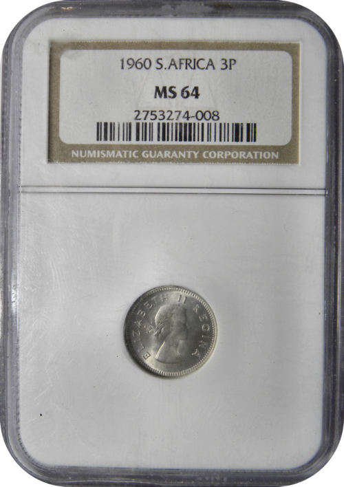 The RARE 1960 3d NGC MS64!   Top Grade gem with only 71 better worldwide!