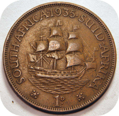 Bargain SA Union:  1935 Penny in AEF below R90!