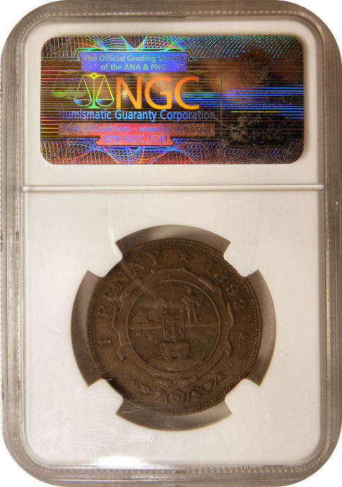 The RARE 1893 Penny in brown NGC AU50!   Top Grade gem for R1...
