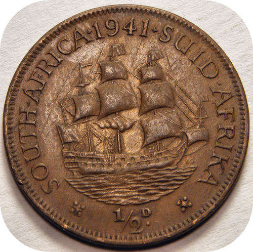 Bargain SA Union:   1941 Half Penny below R20!!