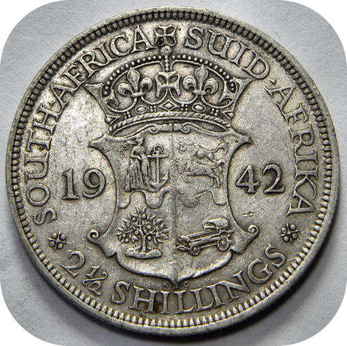 Bargain SA Union:  1942 Halfcrown below R150!