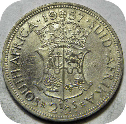 Bargain SA Union:  1957 Halfcrown below R120!!
