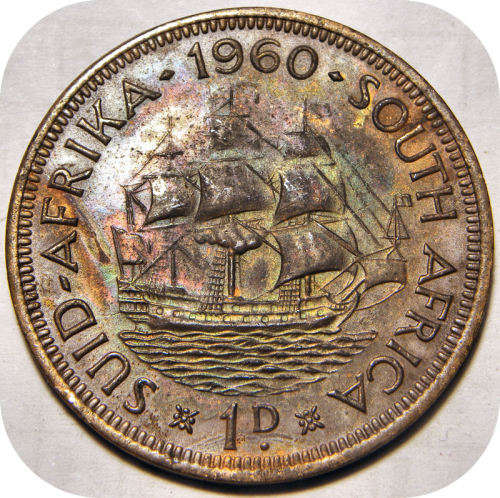 Top Grade SA Union: 1960 Penny 1d in Lustrous EF below R10!!