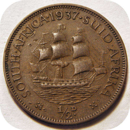 Bargain SA Union: 1937 Half penny 1/2d below R20!!