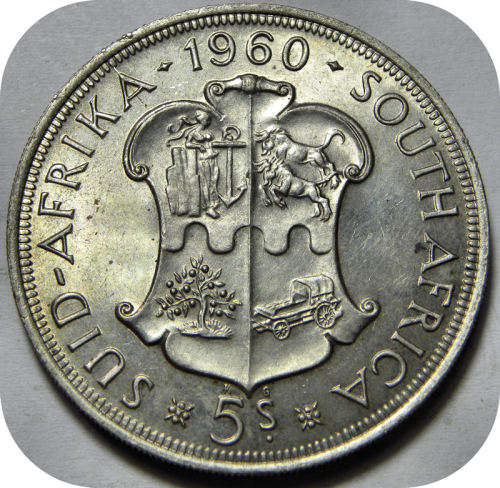 Top Grade SA Union: 1960 5 Shillings Crown in Lustrous Brliiant UNC!!