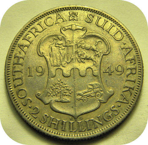 Bargain SA Union: 1949 2 Shillings in EF below R800!!!