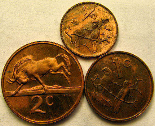 1974 Bronze 1/2c, 1c, 2c PROOFs