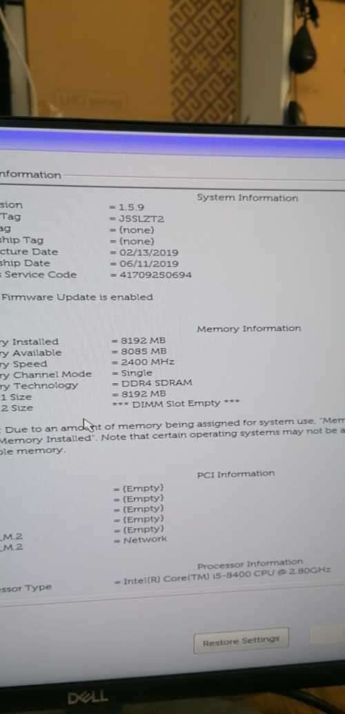 Dell Monster Vostro 3670, i5 8th, 8GB PC4, 1TB, 1GB GPU, Windows 10 Pro, Worth Price R17000