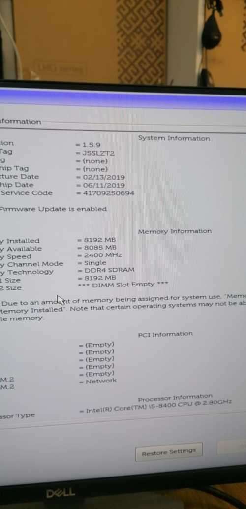 Dell Monster Vostro 3670, i5 8th, 8GB PC4, 1TB, 1GB GPU, Windows 10 Pro, Worth Price R17000