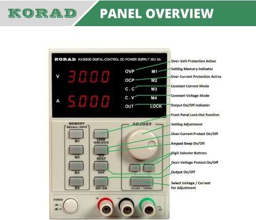 KORAD KA3005D - Precision Variable Adjustable 30V, 5A DC Linear Bench Power Supply